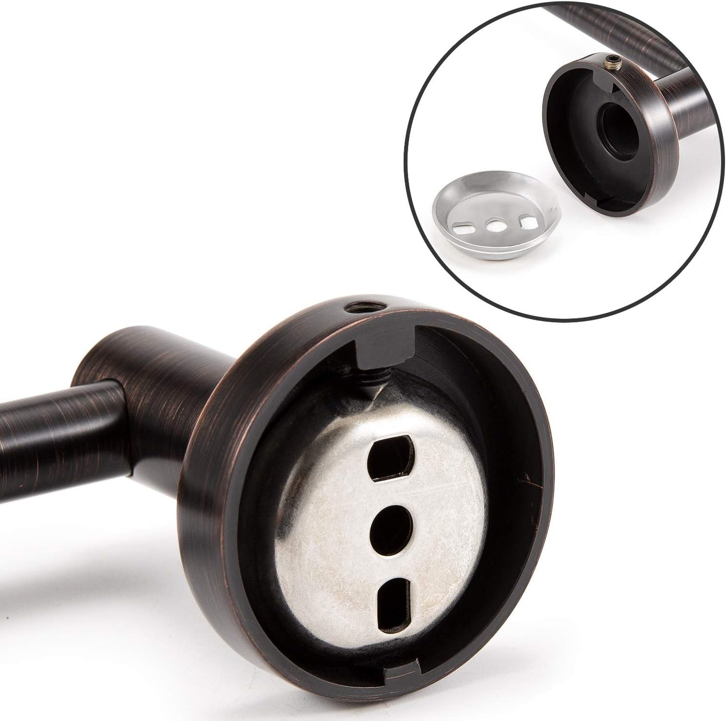 JiePai Bath Towel Bar Oil Rubbed Bronze, 11.8 Inch Stainless Steel Towel Rack Bathroom Towel Holder Wall Mount Kitchen Dish Cloth Hanger (Oil Rubbed Bronze, 11.8 Inch)