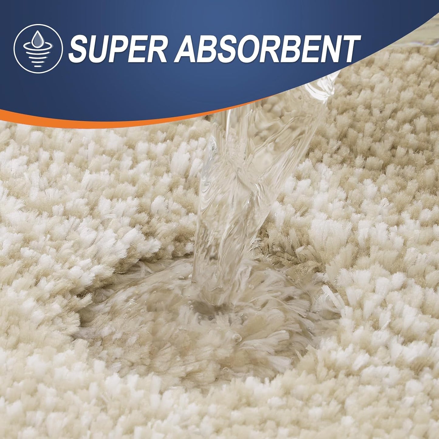 OLANLY Bathroom Rugs Mat 36x24, Extra Soft Absorbent Microfiber Bath Rugs, Rubber Backing, Quick Dry, Machine Washable Bath Mats for Bathroom Floor, Tub and Shower, Home Decor Accessories, Tan