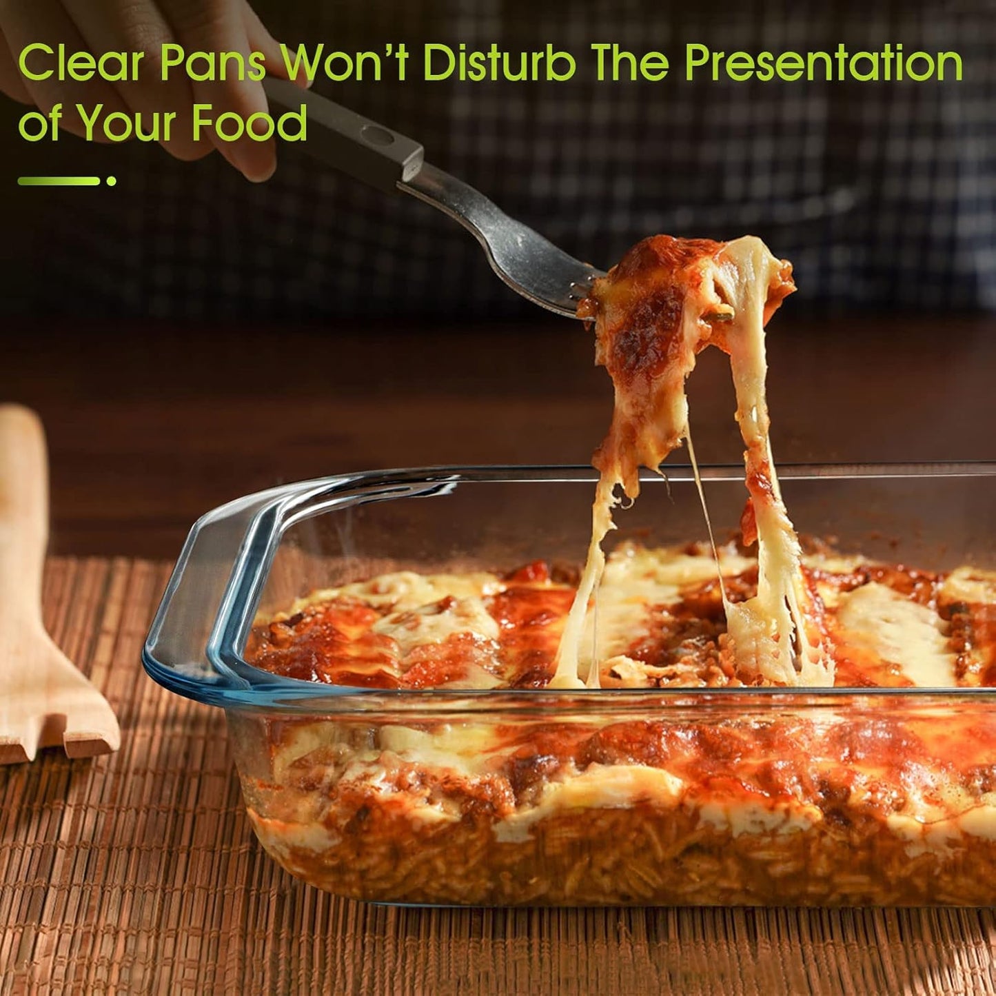 NUTRIUPS 2.4QT Square Glass Baking Dishes, 9x9In Square Baking Dish, Glass Baking Dish for Oven