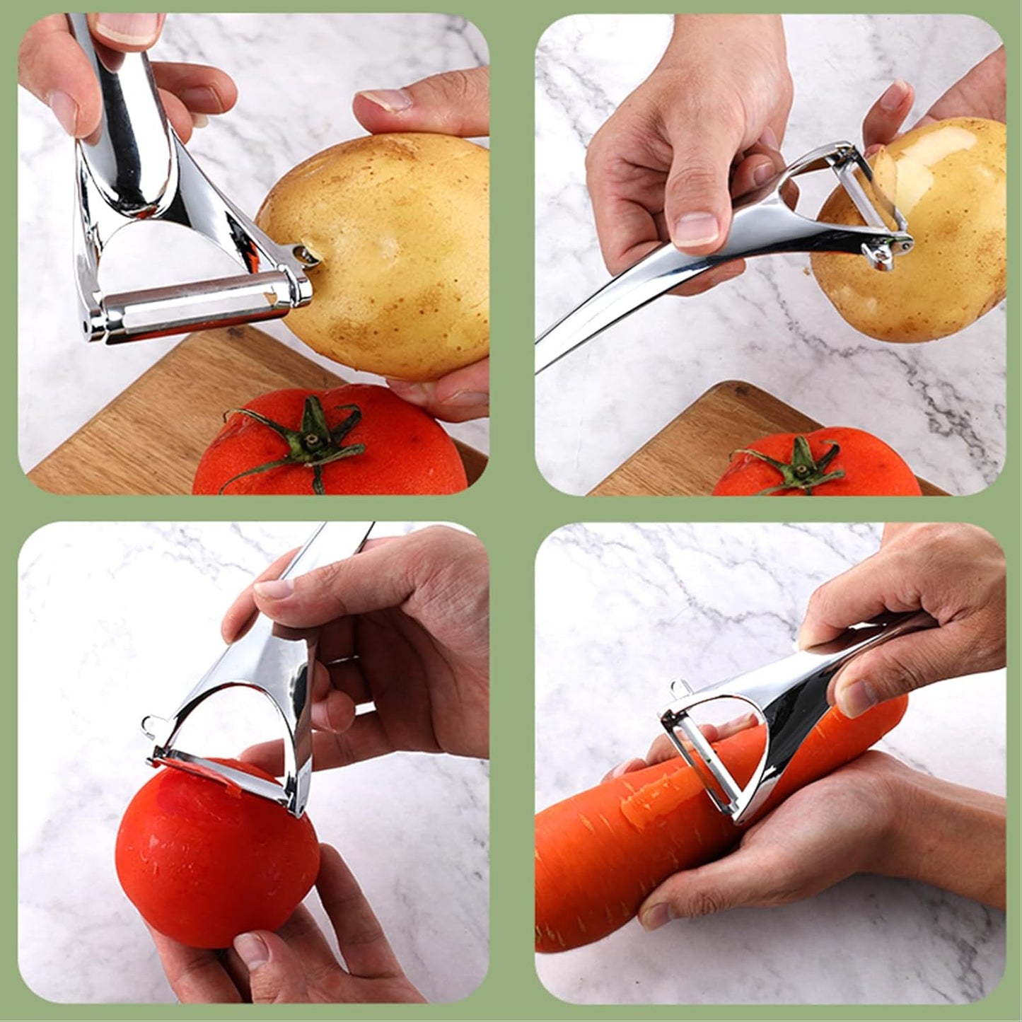 Peeler Stainless Steel Sharp Blade Ergonomic Handle for Vegetables Fruit Potato Carrot Apple