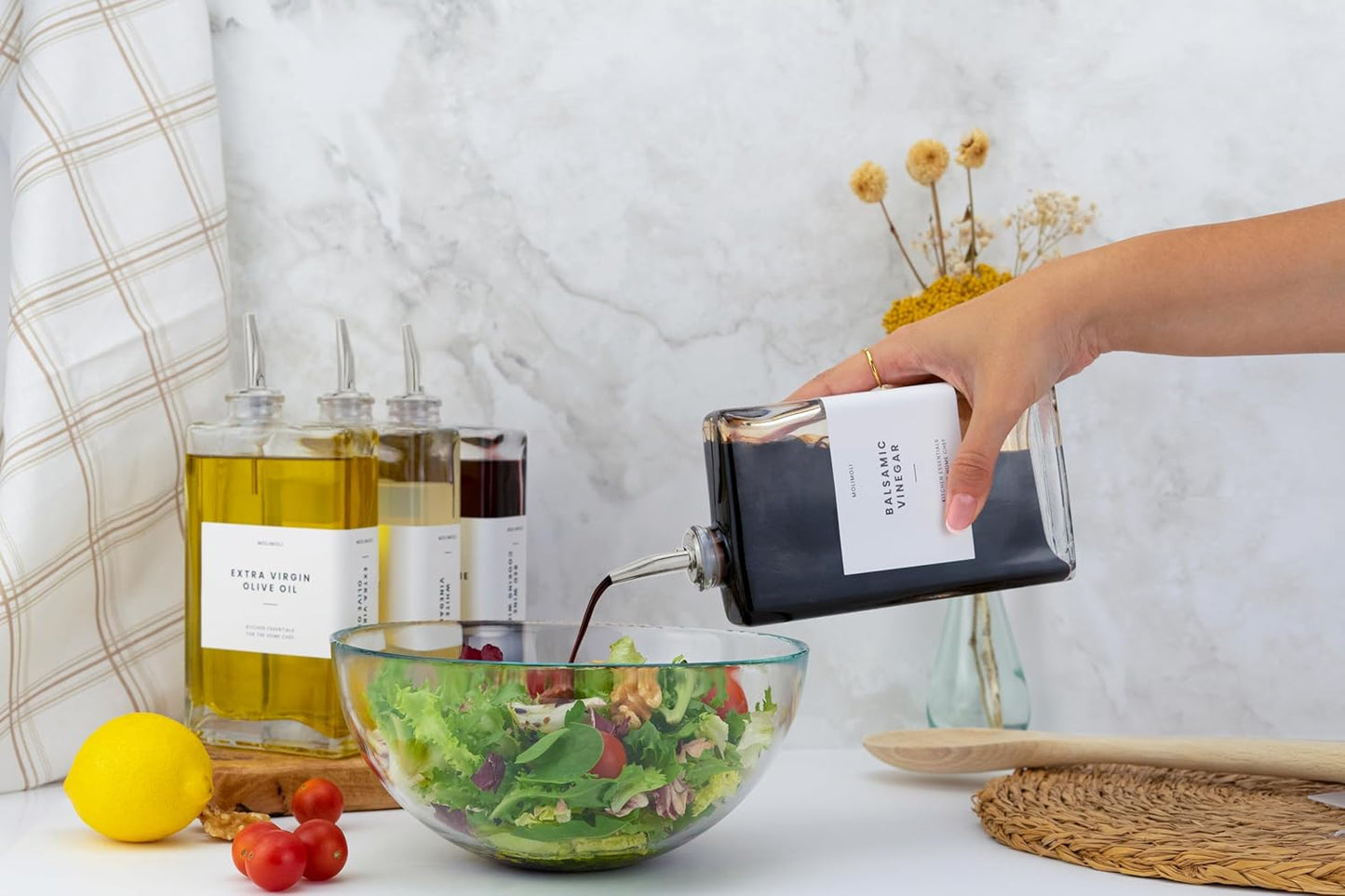 Molimoli Pour Spout Made of Stainless Steel with Automatic Anti-Oxidation Mechanism, Bottle Pourers for Alcohol and Liquor, Olive Oil Dispenser Spout, Wine Pourer Spout,Pack of 4,Silver