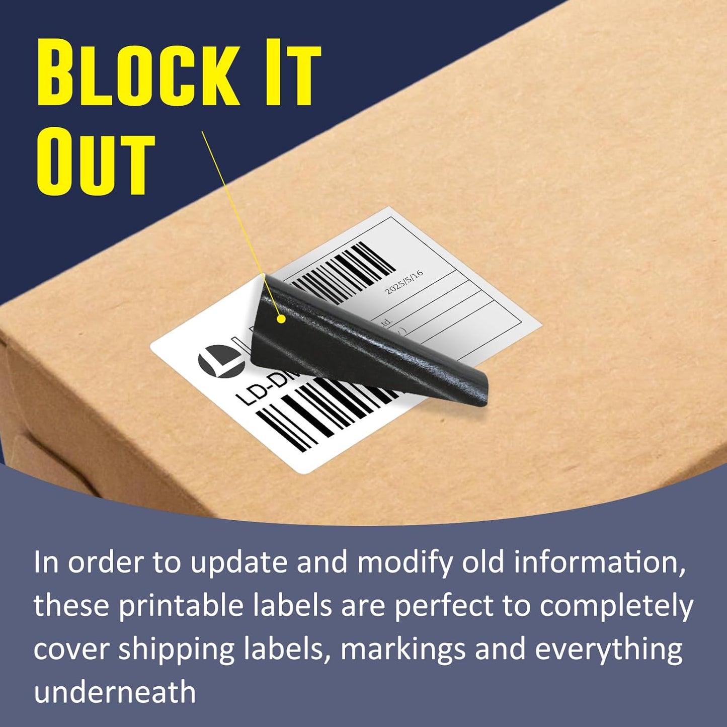 L LIKED 3" x 2" Direct Thermal Labels, Permanent Adhesive Barcode Shipping Label & Compatible with Rollo, Zebra and Other Desktop Printers (1 Roll, 700 Labels)