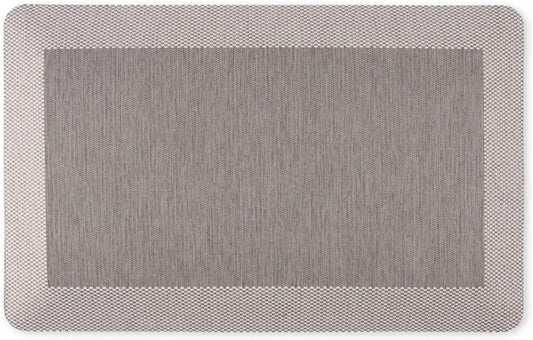 Martha Stewart Mira Modern Heathered Anti-Fatigue Air-Infused Kitchen Mat, Grey, 19.6"x32"