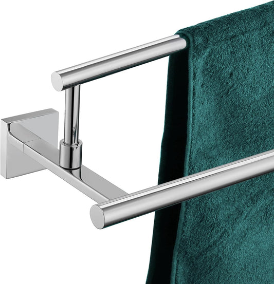 KOKOSIRI Towel Holder Polished Chrome 32-Inch Bathroom Double Bath Towel Bars Kitchen Rack Wall Mounted Stainless Steel B5009CH-L32