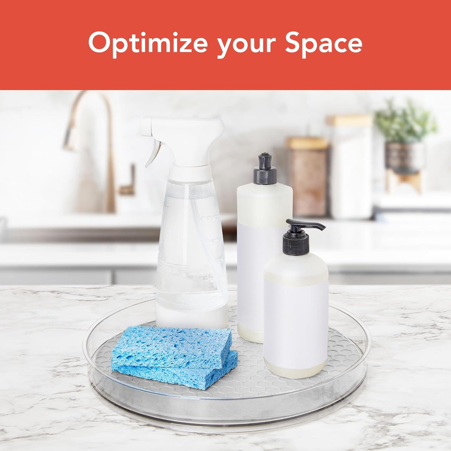 Spectrum XL Lazy Susan Organizer 12.25 in for Large Cabinet Fridge Pantry Table Shelf Bath Kitchen Organization, Oyster Gray Extra Large Rotating Turntable Storage for Condiments Spice Bottles