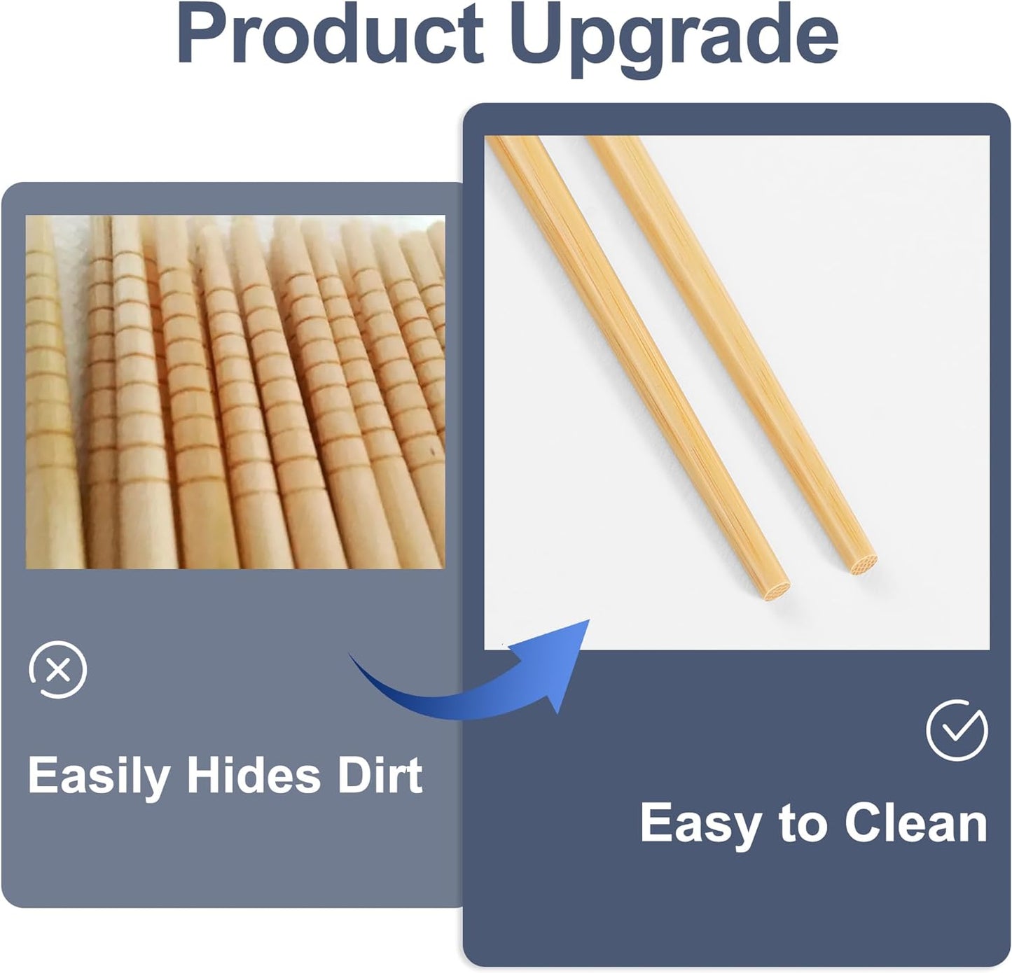 10Pairs Bamboo Chopsticks Reusable | Dishwasher Safe | Non slip | Chinese -（9.45in）