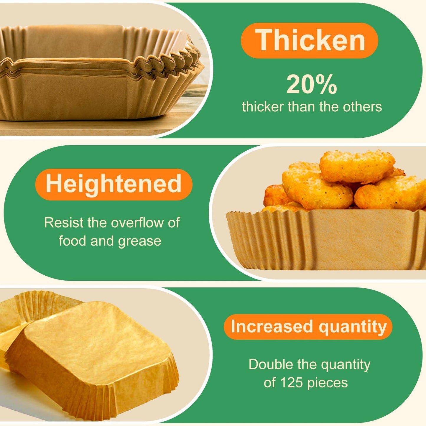 250 Pcs Air Fryer Liners Disposable 8 Inch Square - Paper Liner for 5-8 Qt, Non-Stick Oil-Resistant Parchment Paper for Ovens, Microwaves and Air Fryer Accessories