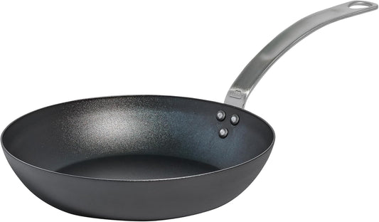 Made In Cookware - Seasoned 10" Blue Carbon Steel Frying Pan - (Like Cast Iron, but Better) - Professional Cookware - Crafted in Sweden - Induction Compatible