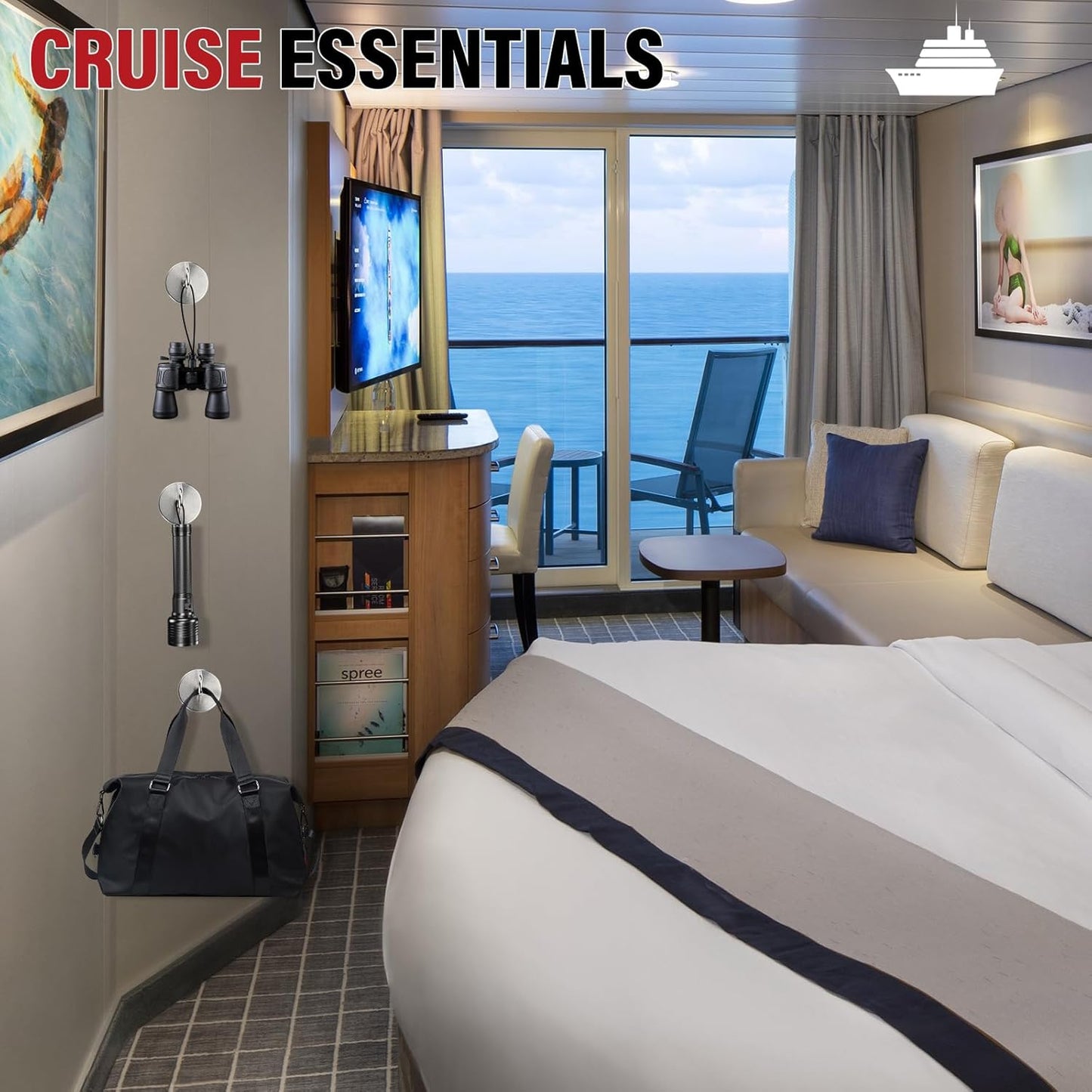 Magnetic Hooks, 2025 Cruise Cabins Ship Essentials 150Lbs Strong Heavy Duty Magnets 12Pcs Magnet Hook for Classroom Home Refrigerator Door Fridge Camping Hanging