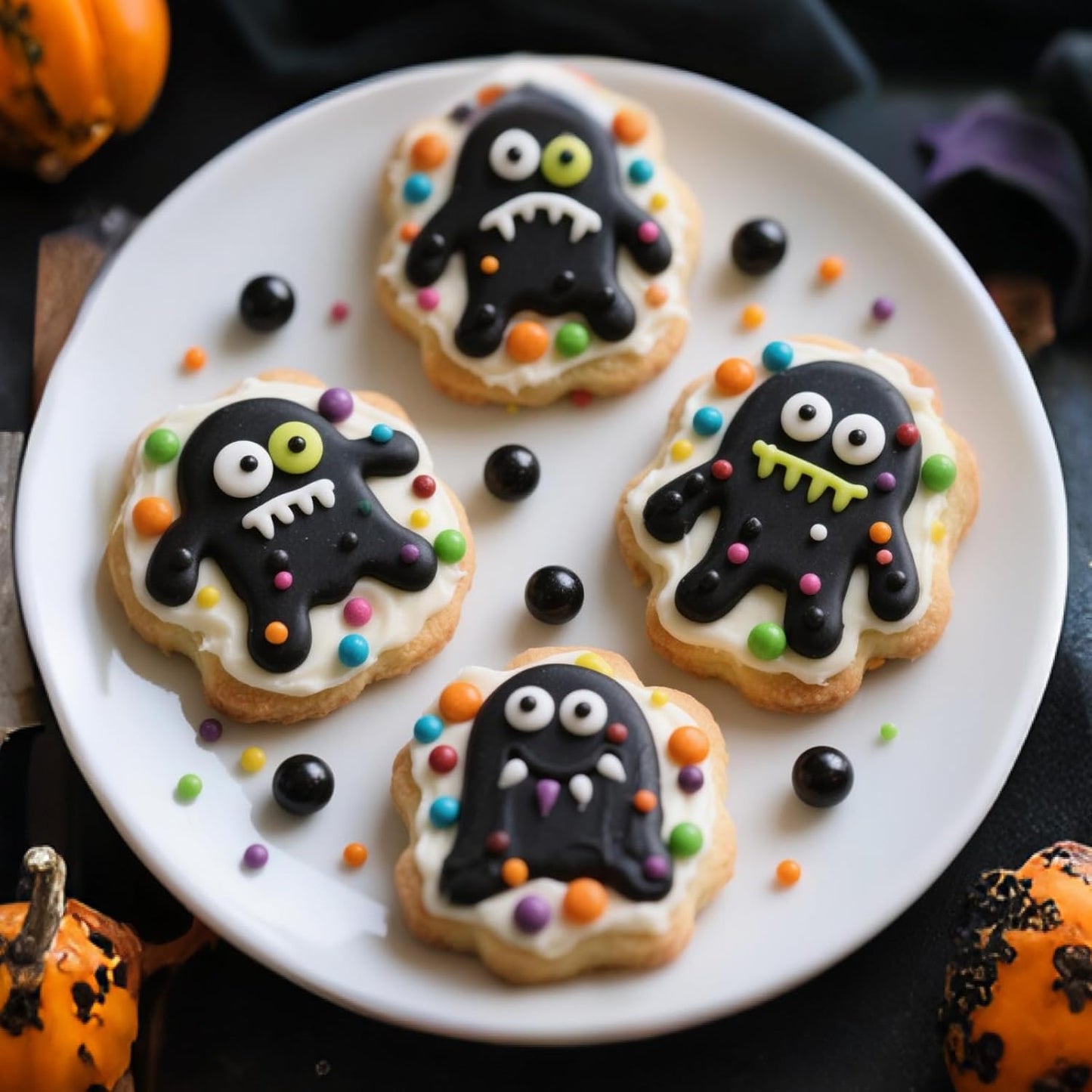 Edible Pearl Sprinkles,Black Pearls Sugar Sprinkle,130g Mix Size Halloween Baking Cake Decorations Candy,Cupcake Toppers,Cookie Decorating Donuts Ice Cream Toppings, Birthday Party Supplies