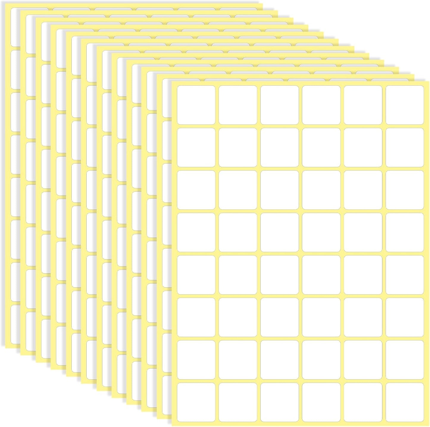 1440 Pcs Blank Date Labels 1" X 1" Labels Stickers for Organizing Square Writable White Labels Food Labels for Jars Boxes File Folders Envelopes School Office Kitchen