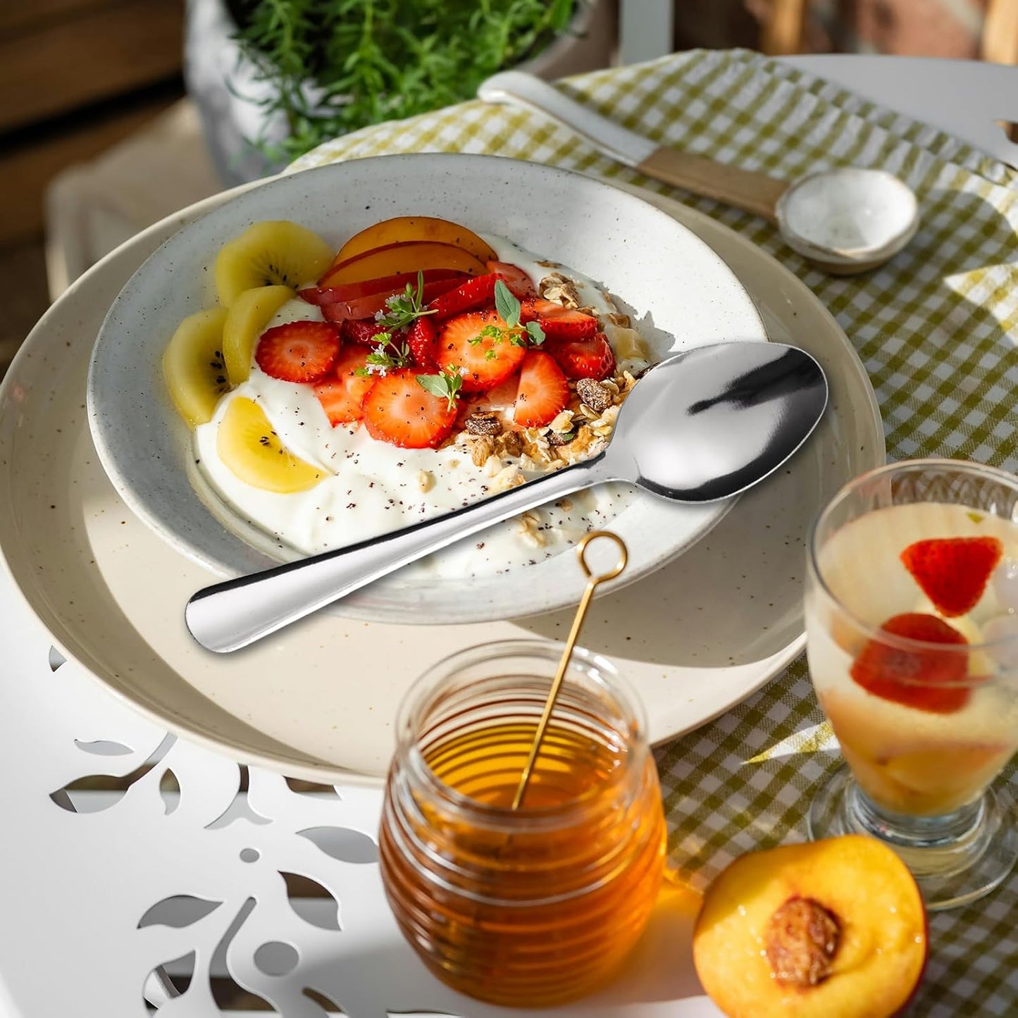 36 PCS Dinner Spoons Set - Windsor Stainless Steel Dinner Spoon 7.1 Inch with Dishwasher Safe Dessert Spoons,Metal Dessert Spoon, Silverware for Home,Kitchen or Restaurant