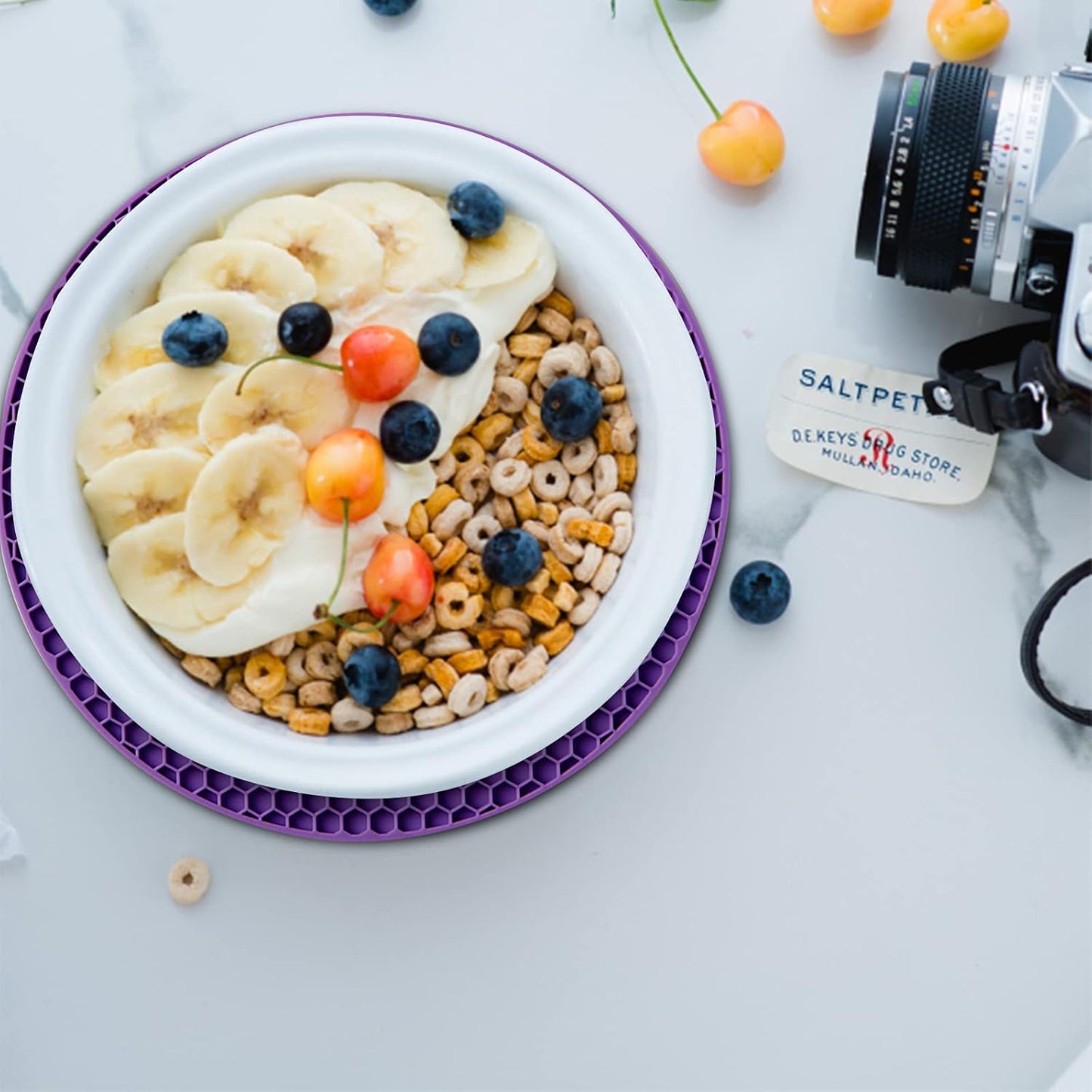 Joyhalo Trivets for Hot Dishes - Hot Pads for Kitchen, Silicone Pot Holders for Hot Pots and Pans, Silicone Mats for Kitchen Countertops, Table, Flexible Easy to Wash and Dry, Purple