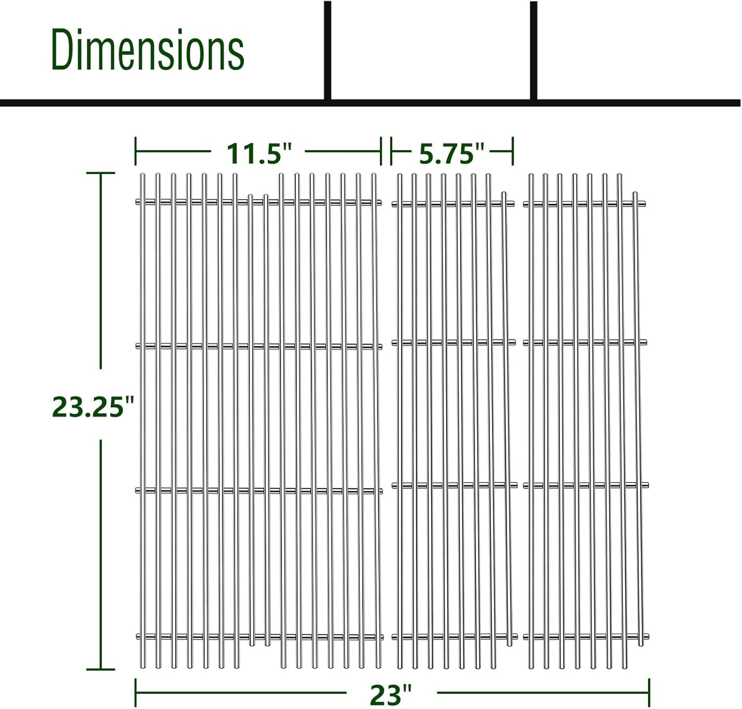 BBQ Grill Grates Parts for 54911 54921 Viking Grill VGBQ 30 in T Series,VGBQ 41 in T Series,VGBQ 53, VGBQ300T,VGBQ0302T,VGBQ3002RT,VGBQ4103RT,Stainless Steel Grid Accessories Replacement