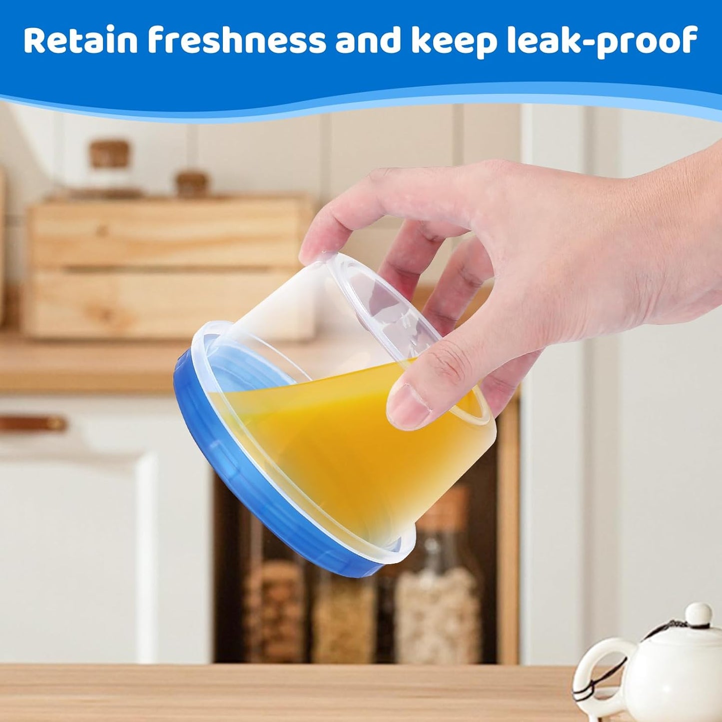 Freezer Storage Containers, [10 Pack-16 oz] Ultra Thick Freezer Containers with Leakproof Twist Top Lids, Heavy Duty BPA Free Stackable Food Containers for Lunch/Salad/Leftover/Soup/Oats/Ice Cream