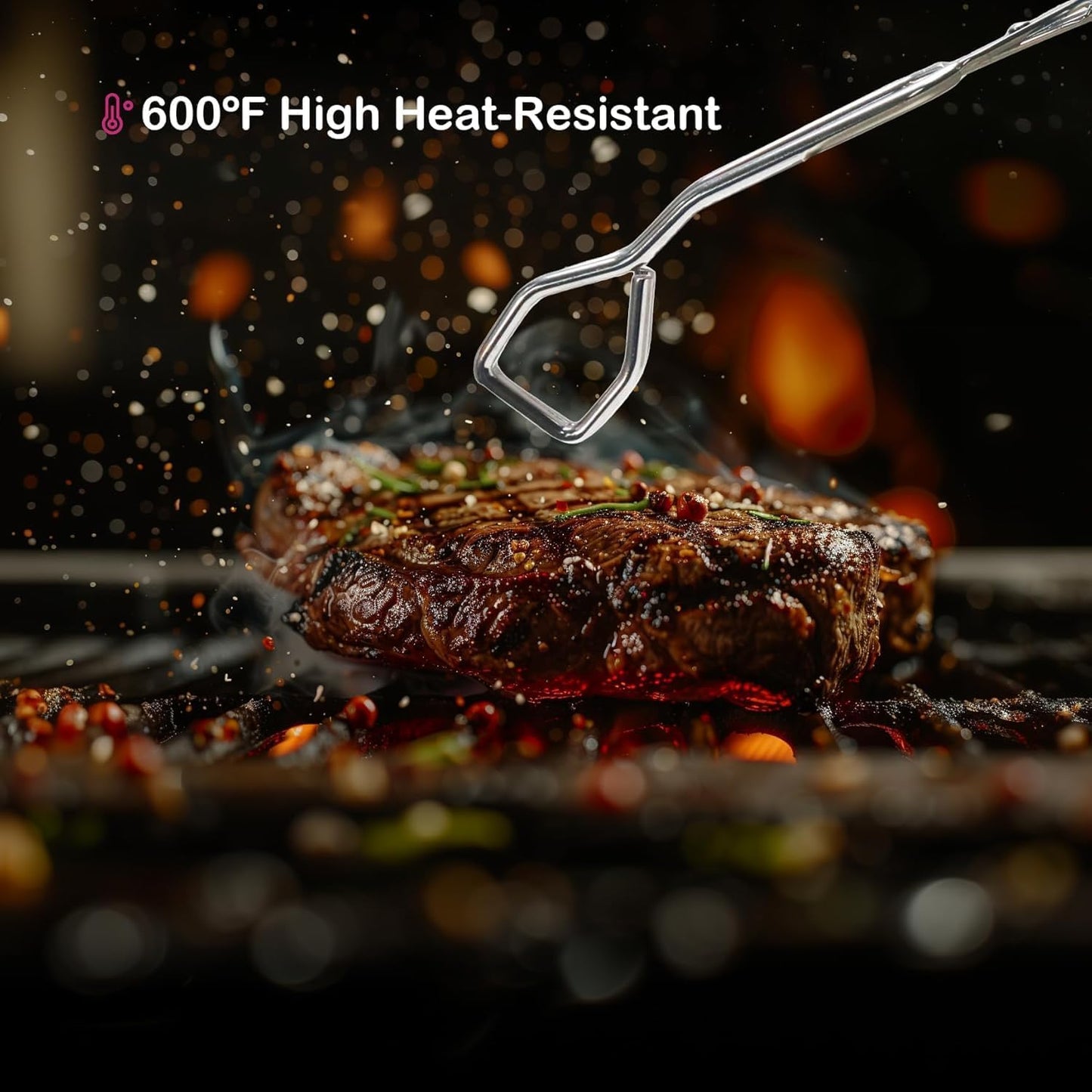 Stainless Steel Scissor Tongs, Heavy Duty, Kitchen Tongs for Food Cooking Barbecue BBQ Grilling and Serving 2pcs Orange