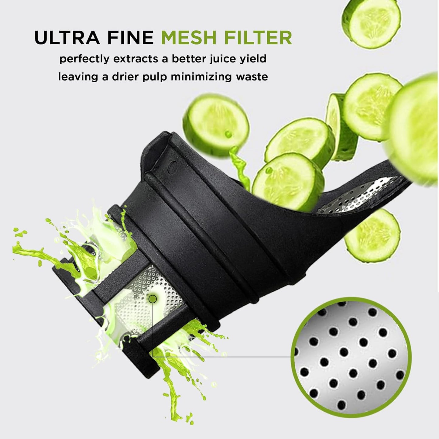 Cold Press Juicer Machine | 3 Inch Wide Chute | High Nutrition & Juice Yield | 3 Juicer Modes | Easy to Clean | Slow Masticating Juicer for Vegetables and Fruits [White]