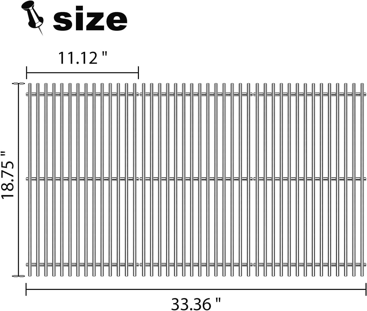 Grill Grates Parts for Weber Genesis II E-410, Weber Grill Parts Genesis 2 S-410, E/S-415, E/S-435, LX E/S-440, 66089, 66097, Flavorizer Bars Grids BBQ Grill Replacement Accessories 18 Inch