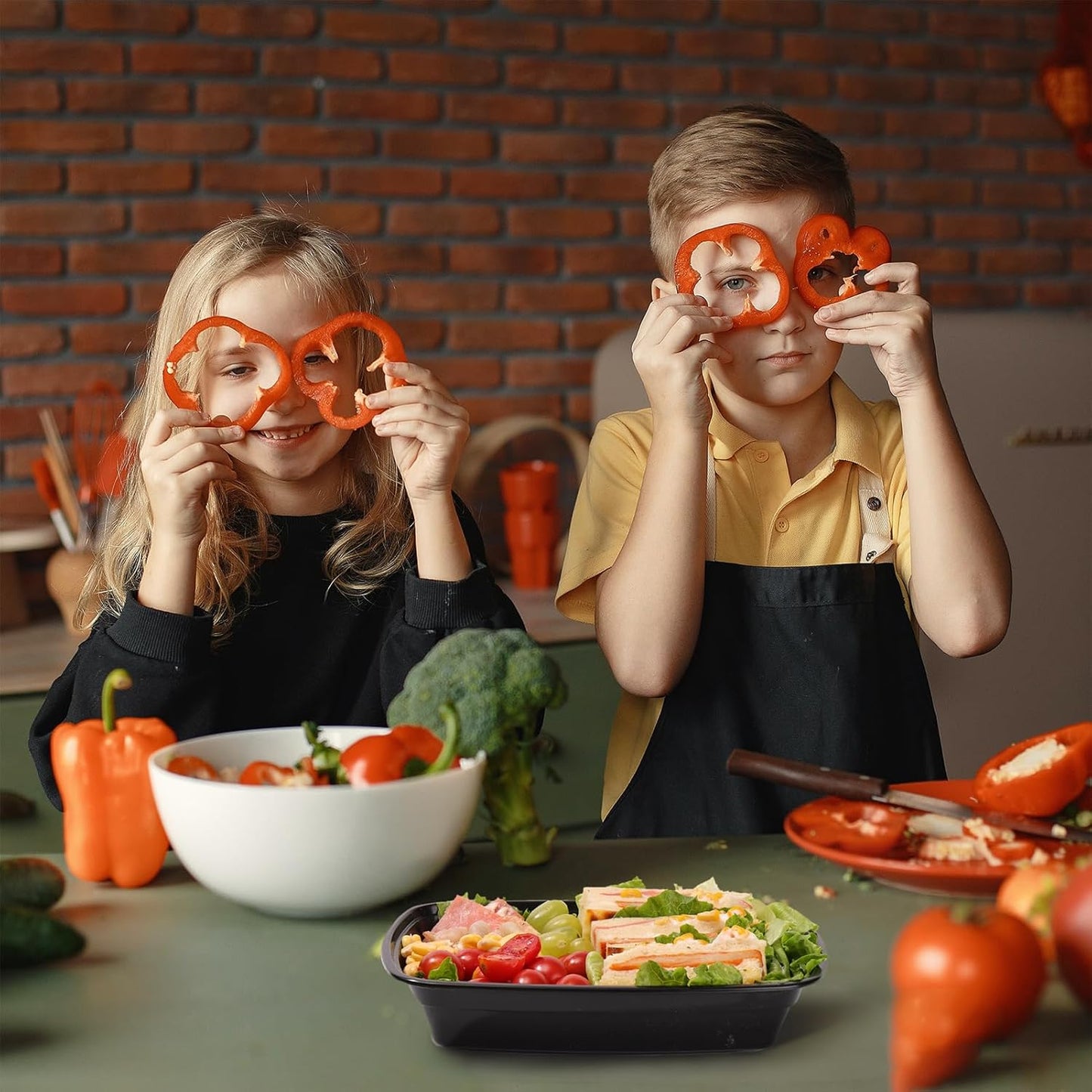 Glotoch Meal Prep Containers Reusable, 50Pack 32oz Plastic Food Prep Storage Containers with Lids,BPA Free,Microwave, Dishwasher Safe Disposable To Go Containers for Meal Plan,Single Compartment