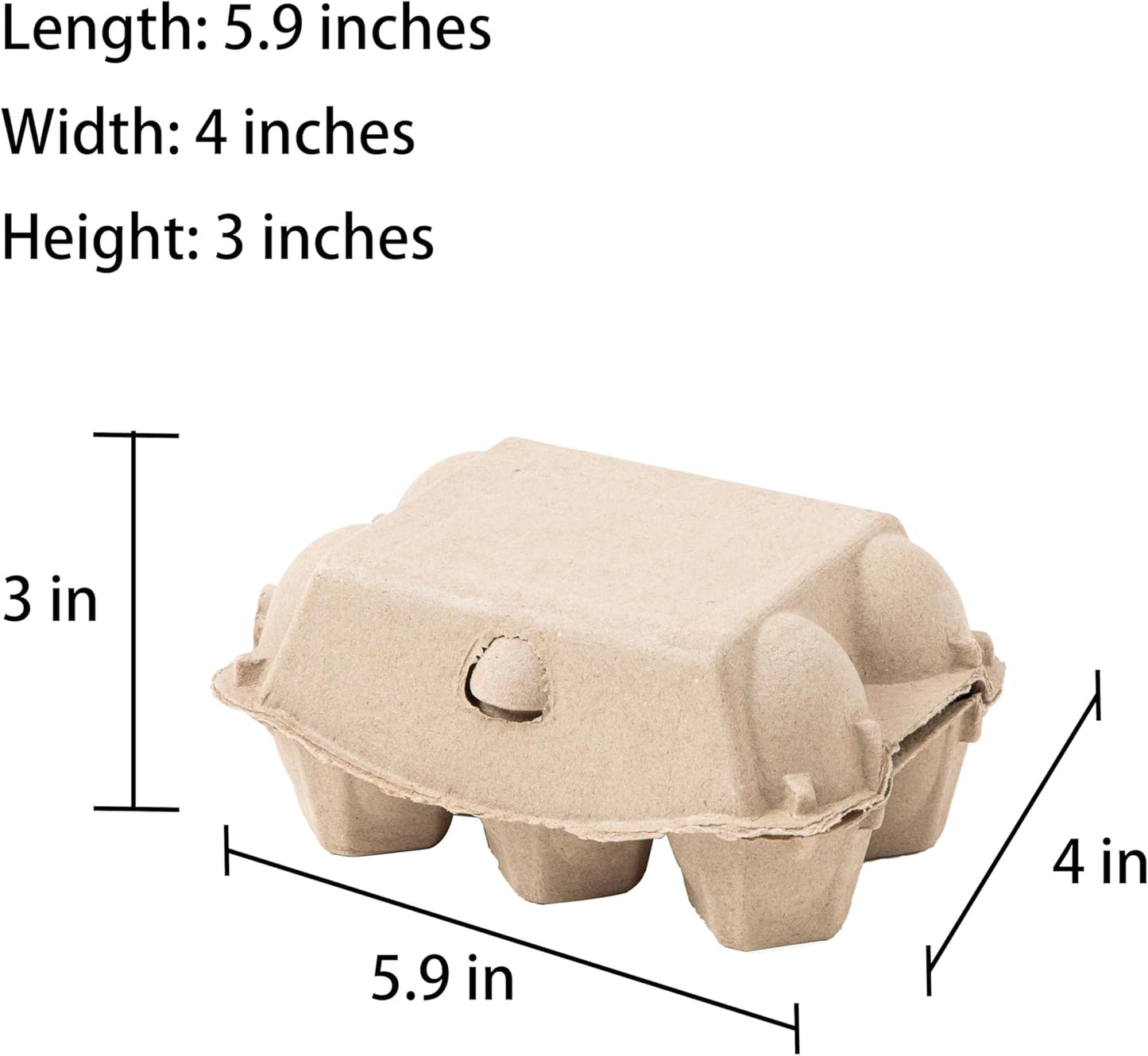 20 Pack Egg Cartons Cheap Bulk, 6 Count Egg Storage Containers Holder, Sturdy Natural Pulp Material Perfect for Storing Extra Eggs