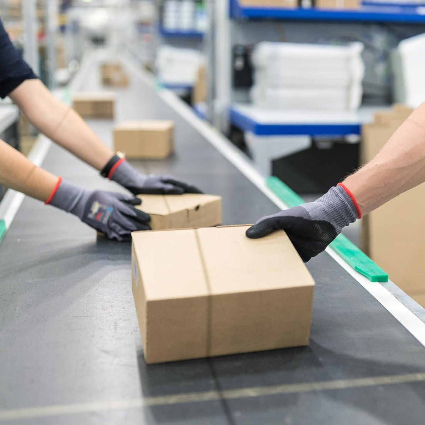 KAYGO Safety Work Gloves MicroFoam Nitrile Coated, 3 Pairs KG18NB,Seamless Knit Nylon Glove for Men and Women, Ideal for Automotive,Warehouse,Construction (Medium,Gray)