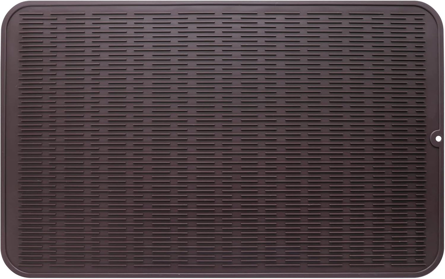 Silicone Dish Drying Mat for Multiple Usage,Easy clean,Eco-friendly,Heat-resistant Silicone Mat for Kitchen Counter or Sink,Refrigerator or Drawer Liner Coffee 3XL 28 inches x 18 inches