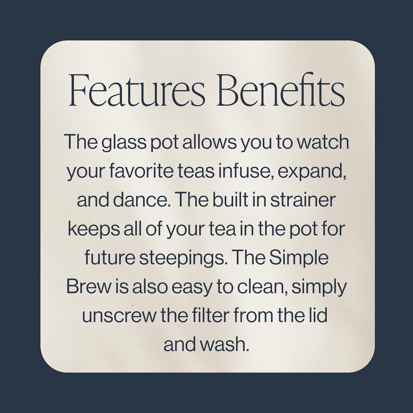 Rishi Tea Simple Brew Teapot - For 12oz Loose Tea Preparation, Built-in Strainer, Everyday Teaware, Easy to Clean, Borosilicate Glass, Enjoy Hot or Iced Tea - 400ml