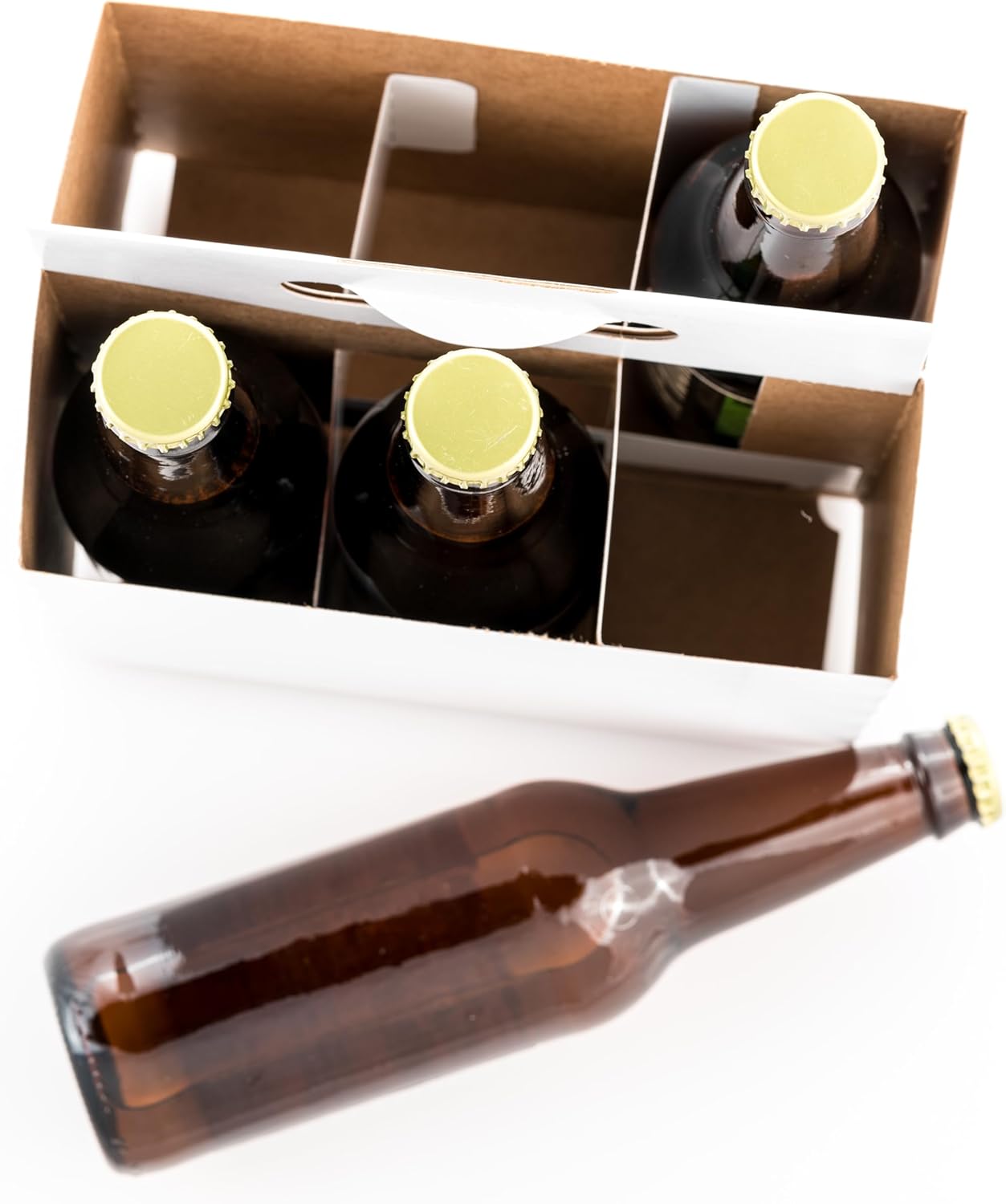 6pk Cardboard Carrier (White, 150ct) | Holds 6pk 12oz Bottles | FAST SAME DAY SHIPPING
