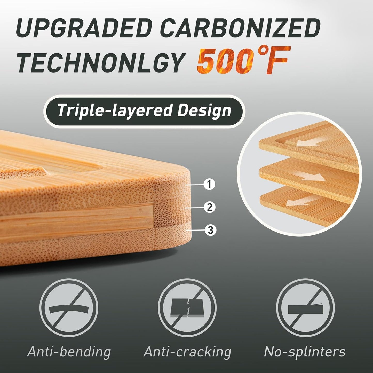 Extra Large Bamboo Board Charcuterie Non Slip Feet Over Sink Wooden Cutting Chopping Board Butcher Block Nice Solid Thick Juice Groove Big Xl XXl xlarge Hardwood Kitchen Counter Organic Meat BBQ Kit