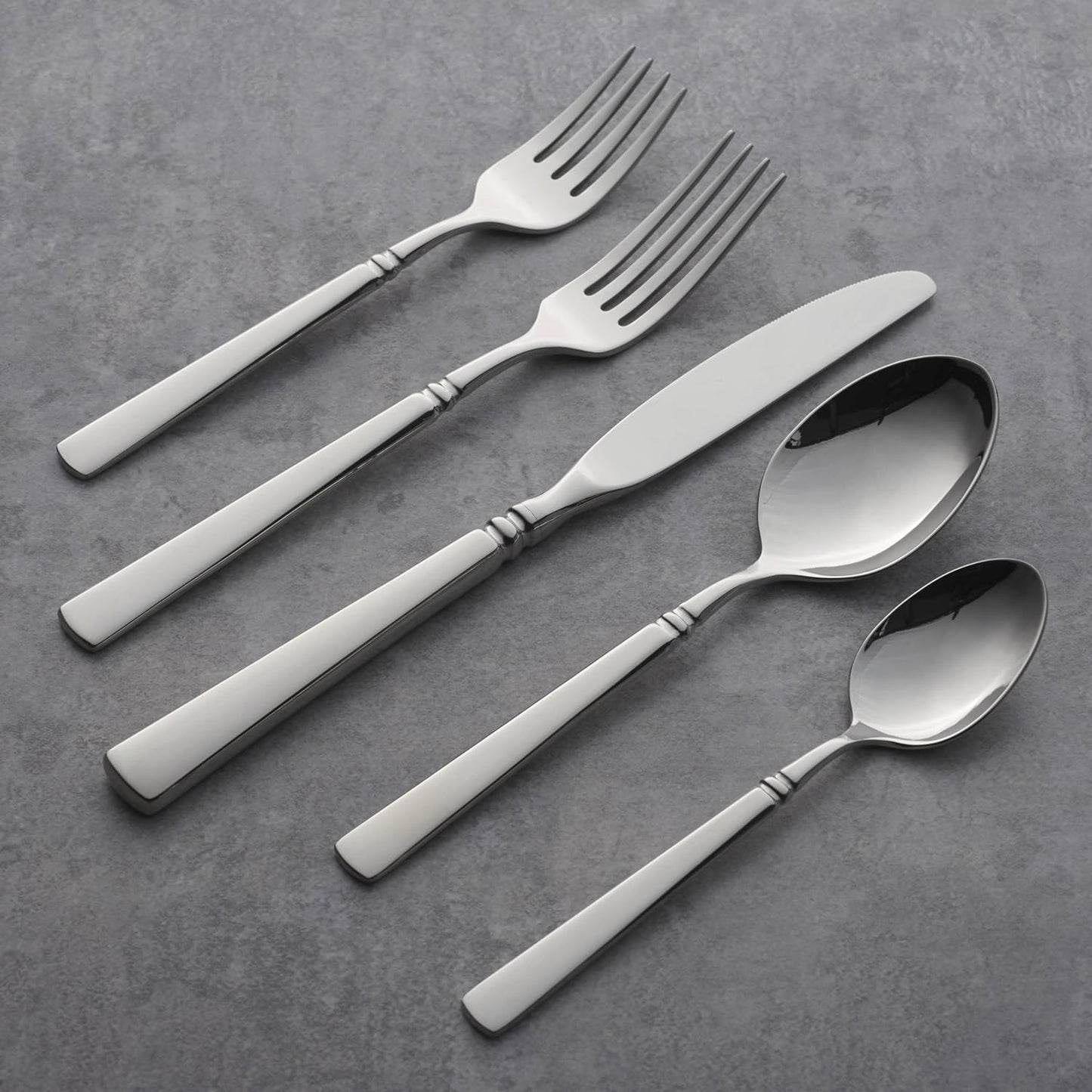 Oneida Easton Flatware, 5 Piece, Silver
