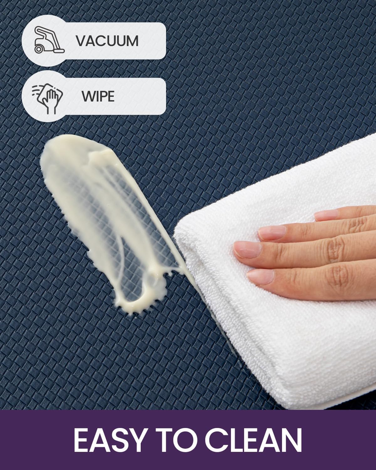 DEXI Kitchen Floor Mats Cushioned Anti Fatigue,17x59, Standing Runner Rug Waterproof, Comfort Memory Foam Padded for Front Sink Laundry, Navy