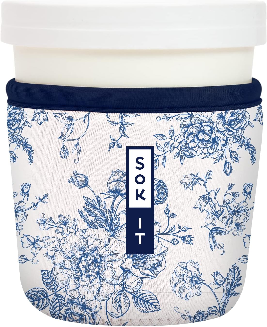Sok It IceCreamSok Insulated Neoprene Cover (Like Fine China, Tapered Ice Cream Pints)