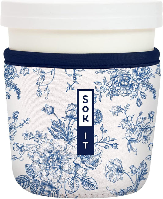 Sok It IceCreamSok Insulated Neoprene Cover (Like Fine China, Tapered Ice Cream Pints)