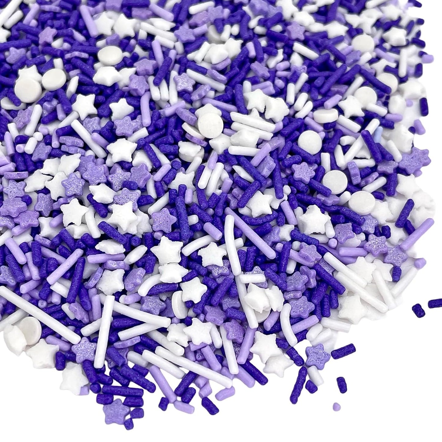 Manvscakes Sprinkles- Edible Cake and Cupcake Sprinkles with Assorted Shapes and Sizes, Purple Sprinkle Mix for Cookies, Ice Cream, Cake and Cupcake Decorating