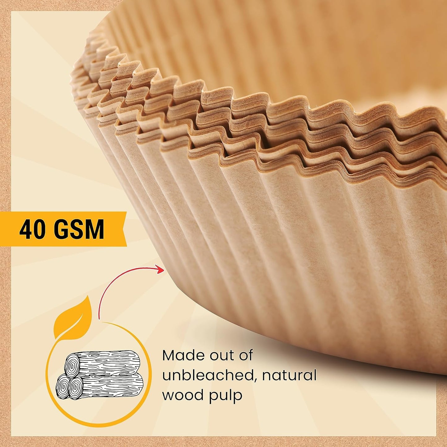 250 pcs Air Fryer Liners for Ninja, Round Disposable Airfryer Paper Liners – Non-Stick and Oil Proof for Easy Cleanup, Great for Oven, Pans & Baking – 8 Inch for 5-8 qt Basket