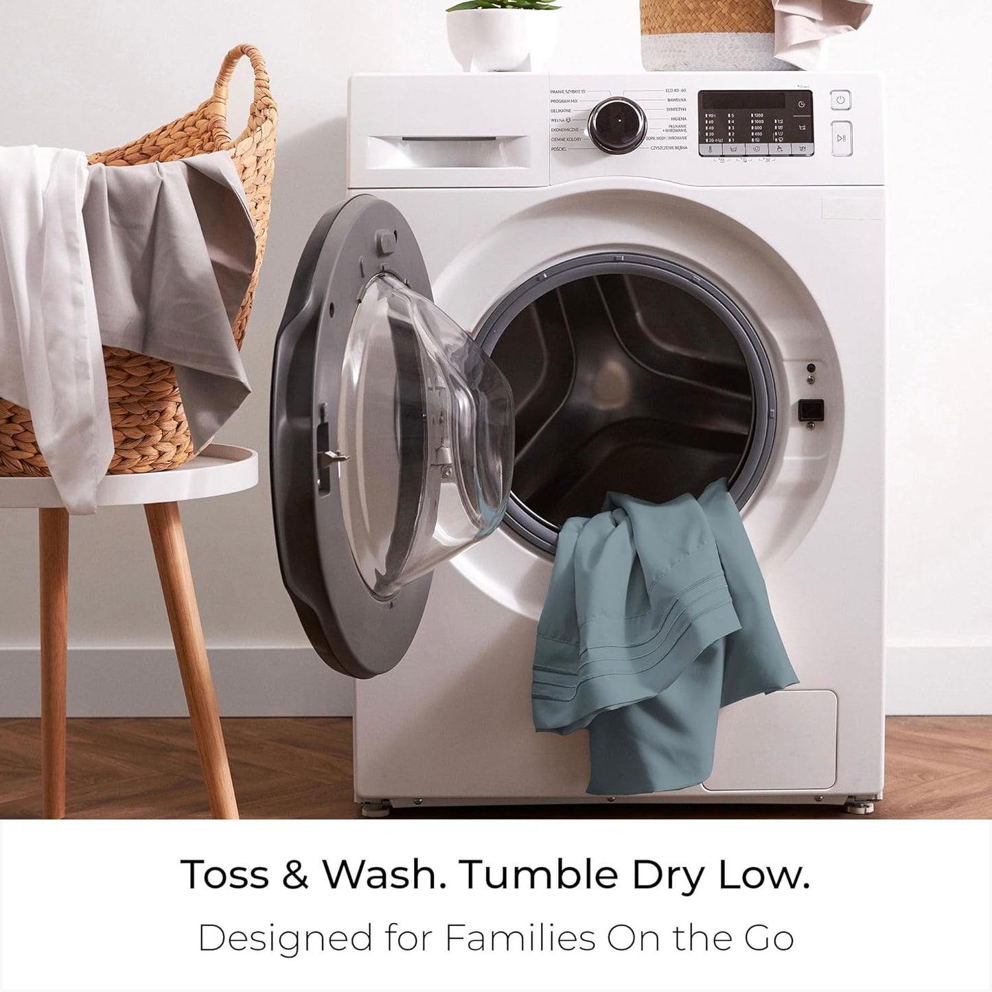 Mellanni California King Sheets Set - 4 PC Iconic Collection Bedding - Hotel Luxury, Extra Soft, Cooling Bed Sheets - Wrinkle, Fade, Stain Resistant (Cal King, Spa Blue)