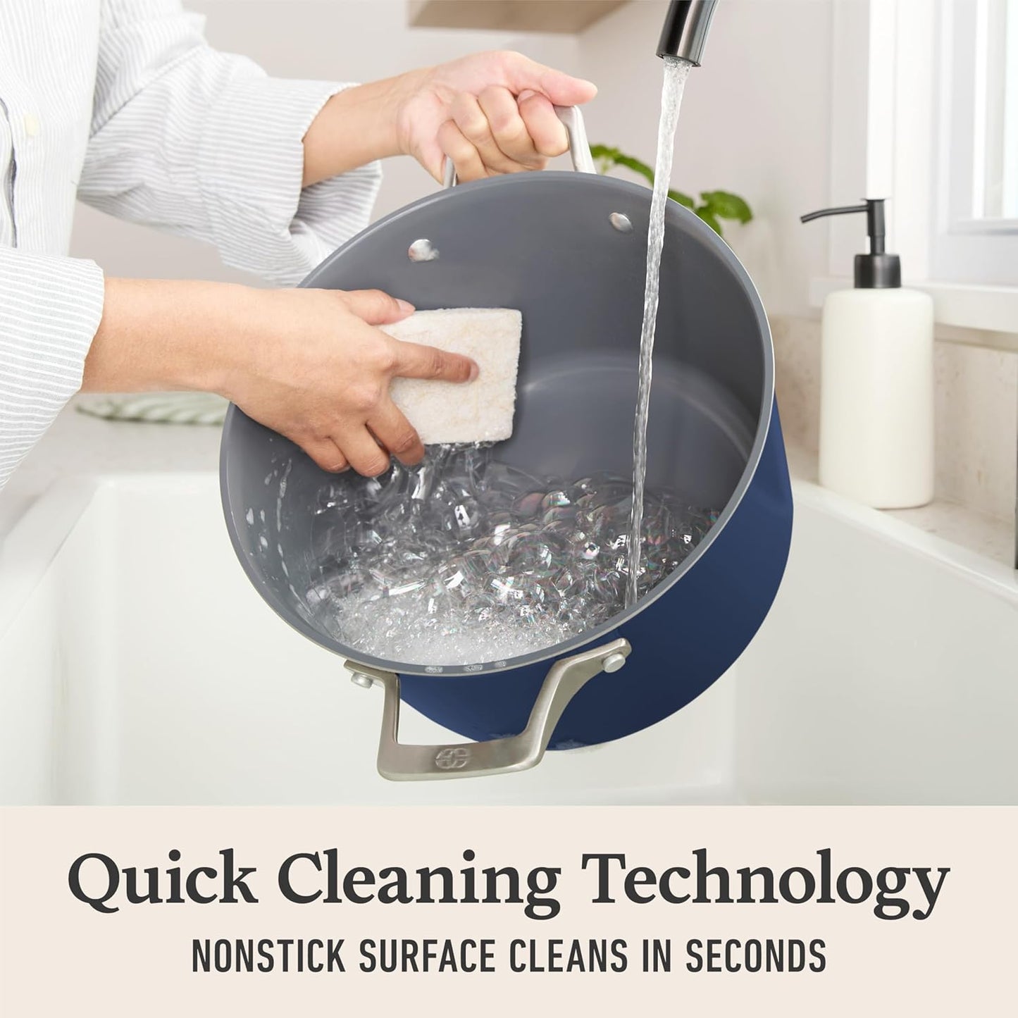 Calphalon® Premier Ceramic Nonstick 7-Qt. Dutch Oven with Lid, Midnight Blue