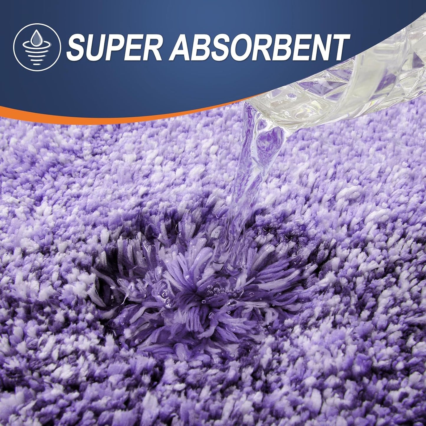 OLANLY Bathroom Runner Rugs 70x24, Extra Soft Absorbent Microfiber Bath Rugs, Rubber Backing, Quick Dry, Machine Washable Bath Mats for Bathroom Floor, Tub and Shower, Home Decor Accessories, Violet