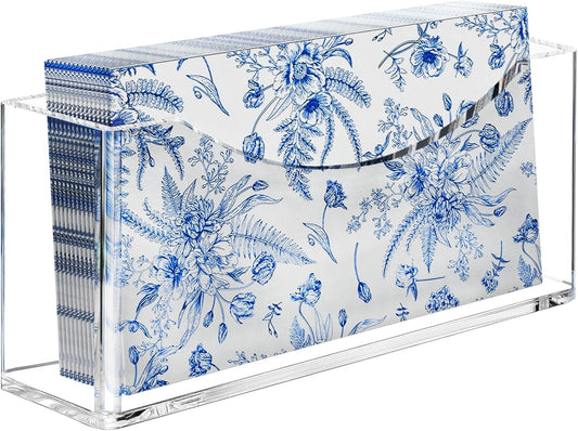 Acrylic Napkin Holder, Guest Towel Holder, Clear Waterproof Vertical Napkins Holder for Dining Table, Disposable Hand Towels Tray for Bathroom, Hotel, Kitchen