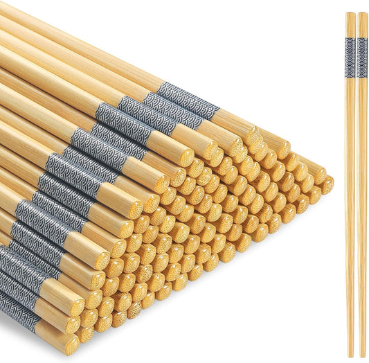 500 Pairs Bamboo Chopsticks Disposable | Reusable | Separated | Bulk | Chinese | -（9.45in）
