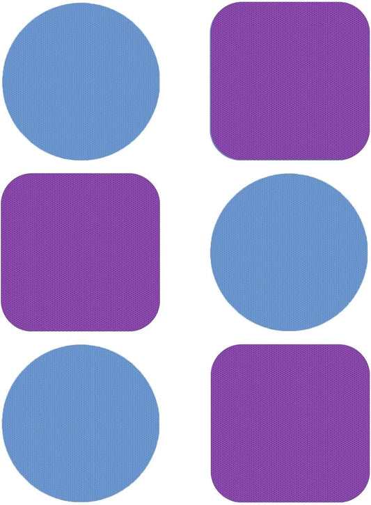 Leezmark 6pcs Jar Opener, Rubber Jar Opener Gripper Pads Kitchen Coasters Multi-function Jar Openers for Seniors with Arthritis Weak Hands(Blue, Purple)