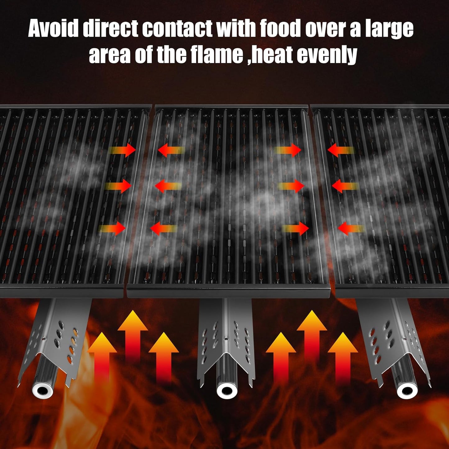 Grill Replacement Parts for Charbroil Performance TRU-Infrared 450 3 Burner 463370719 463371719 463280019,17" Emitter Plates Heat Tent Plates and Grill Burners for Charbroil G466-2500-W1