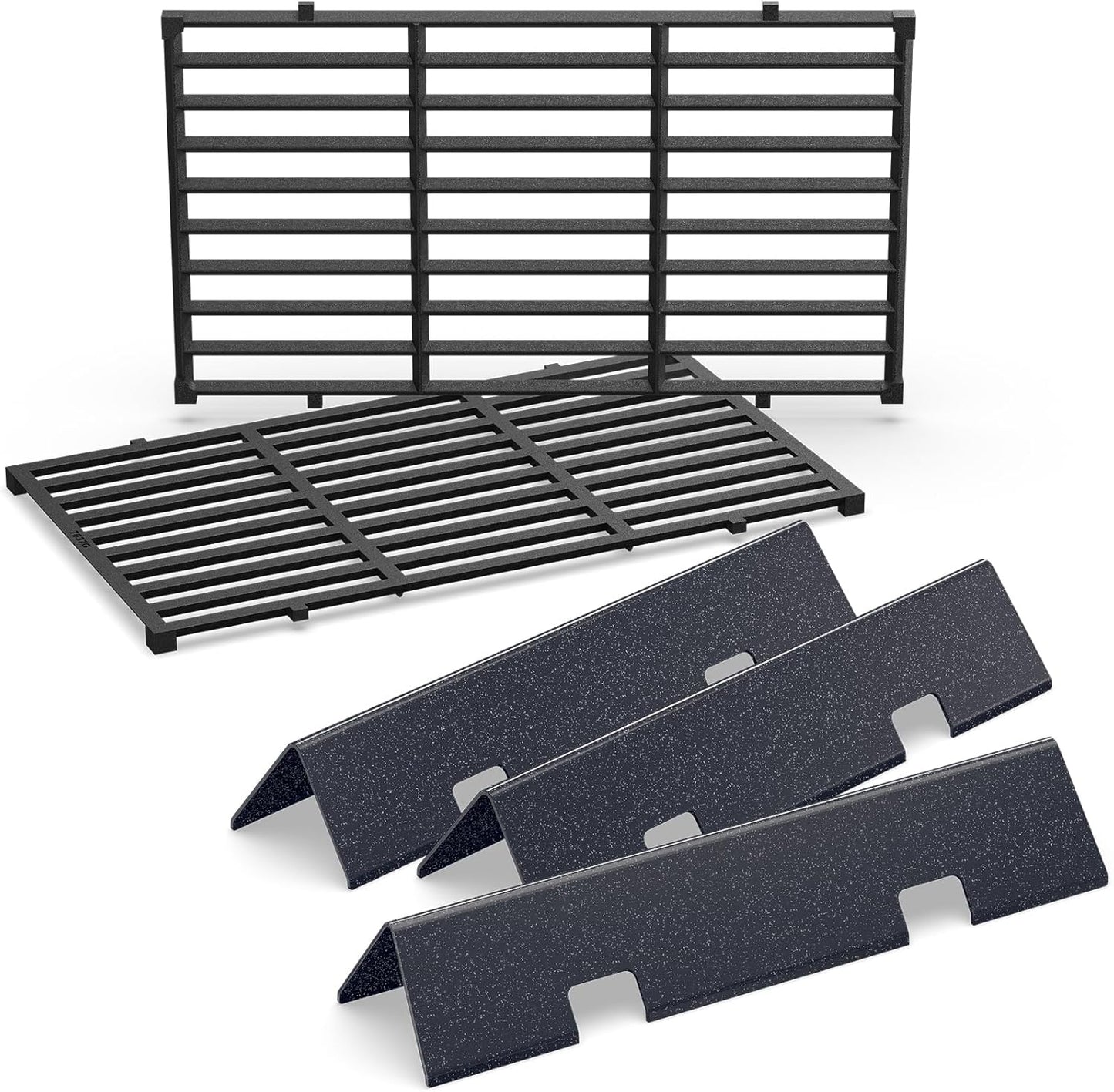 QuliMetal 7637,7635 Grill Parts for Weber Spirit E-210, Spirit 200, GS4 Spirit II 200, Spirit II E-210 Series, Spirit II E-210 Gas Grills,(Front-Mounted Control),15.3" Flavorizer Bars & 17.5" Grates