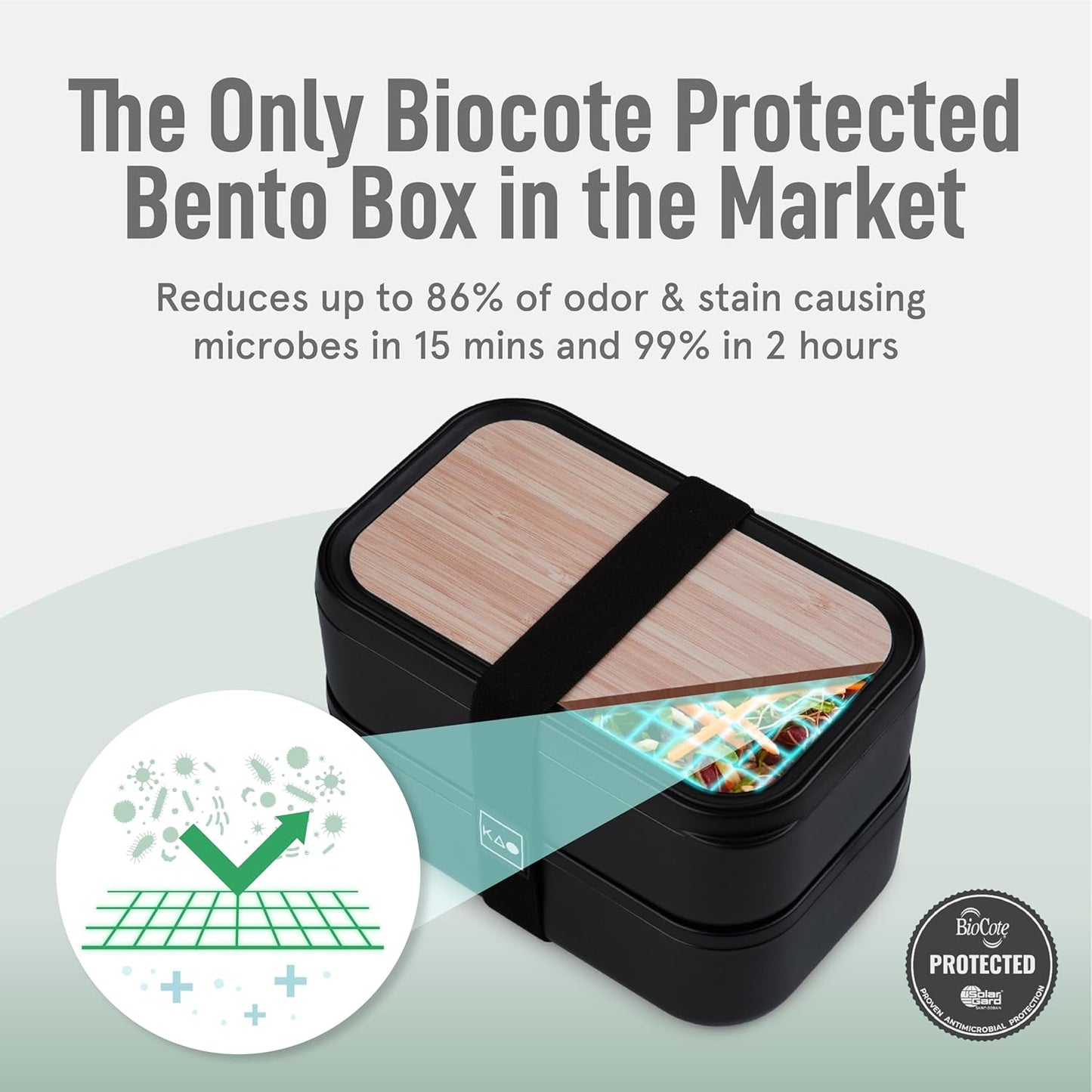 Double Premium Bento Box Adult, 67 fl oz BPA-Free - Black Stackable Lunch Box with Leak-Proof Lids & Dividers, Perfect for Meal Prep, Lunches & Portion Control