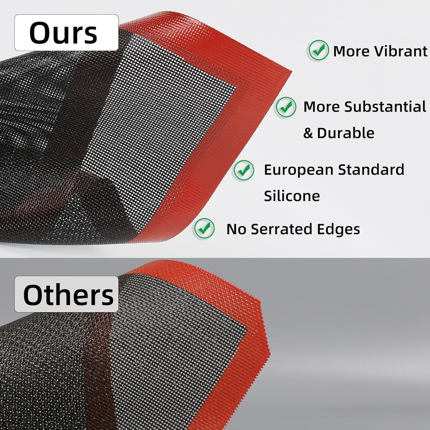 Perforated Silicone Baking Mats for Quarter Sheet, 2 Pcs Non-Stick Eclair Baking Mats for 9x13 Cookie Sheet, Reusable Baking Sheet Liners Compatible with Nordic Ware Naturals Quarter Sheet