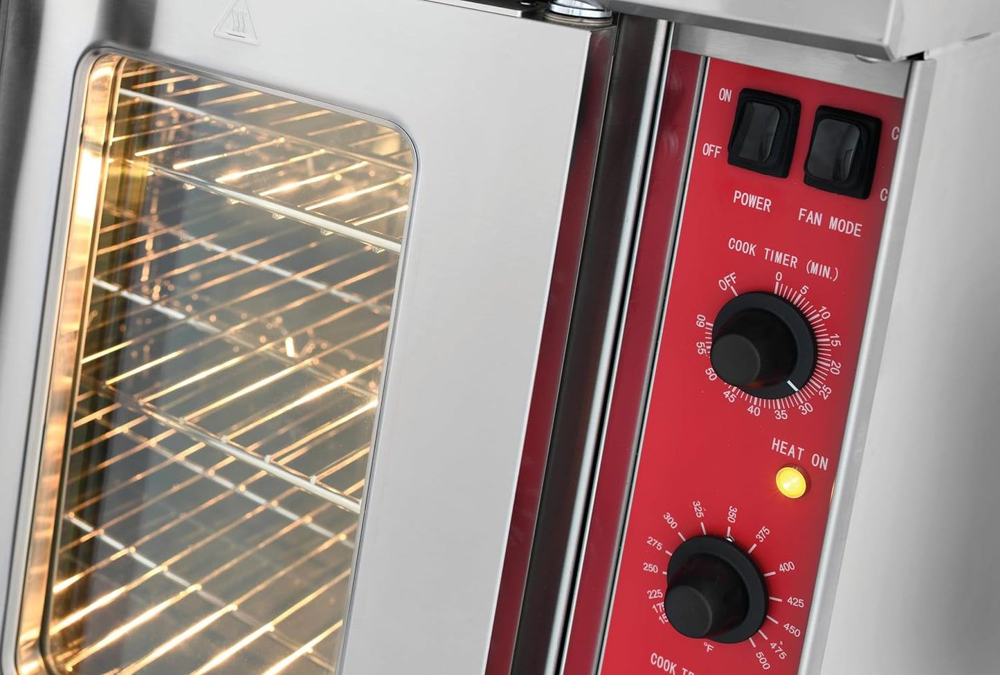 Kratos Commercial Convection Oven, Liquid Propane Powered Full Size Single Deck Freestanding Oven, 54,000 BTU, Stainless Steel