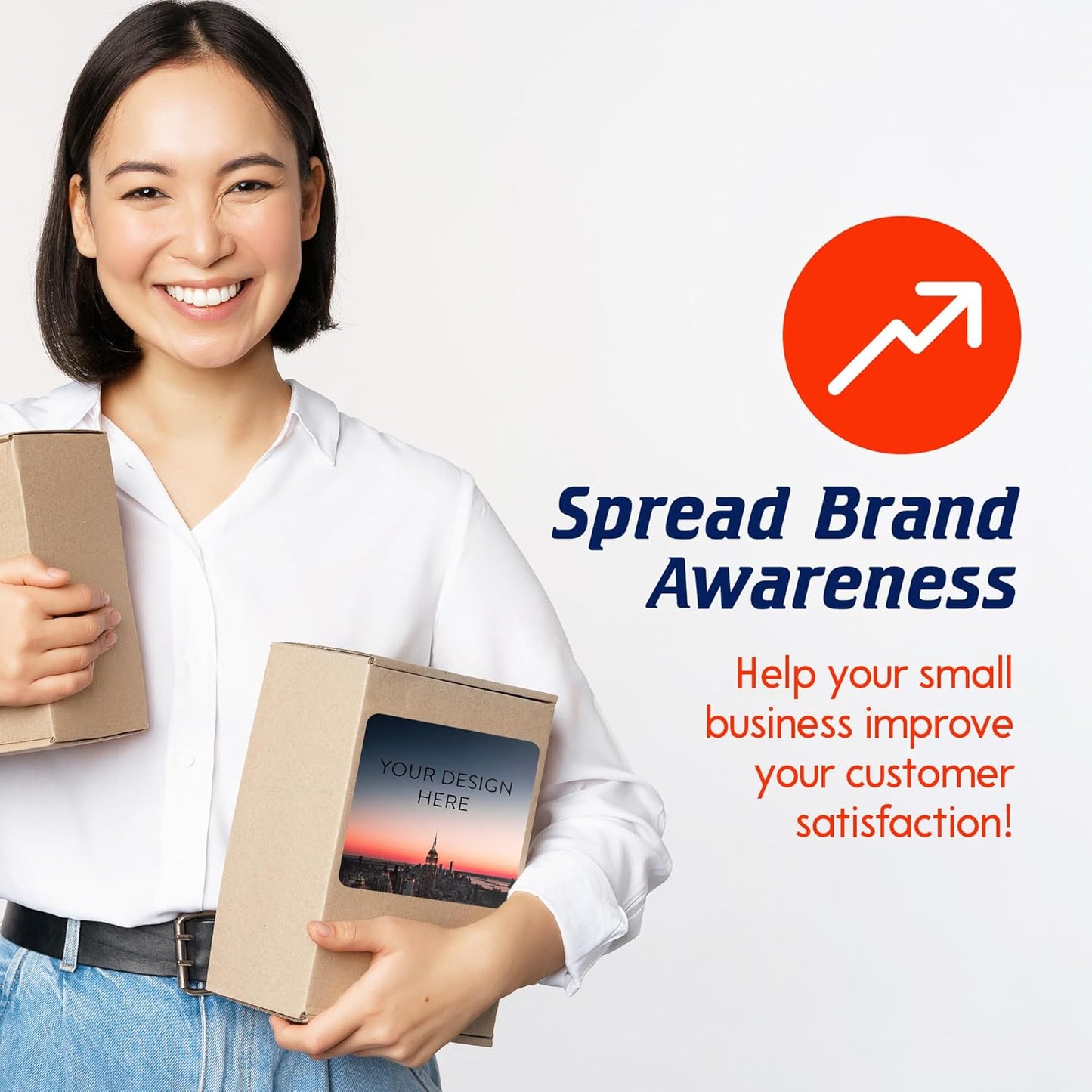 100 Custom Vinyl Stickers - Upload Your own Image, Text, Design, Logo - Personalized Logo Labels for Handmade, Packaging, Bottle, Jars, Candle, Brand Stickers (City, 6x6 Square)