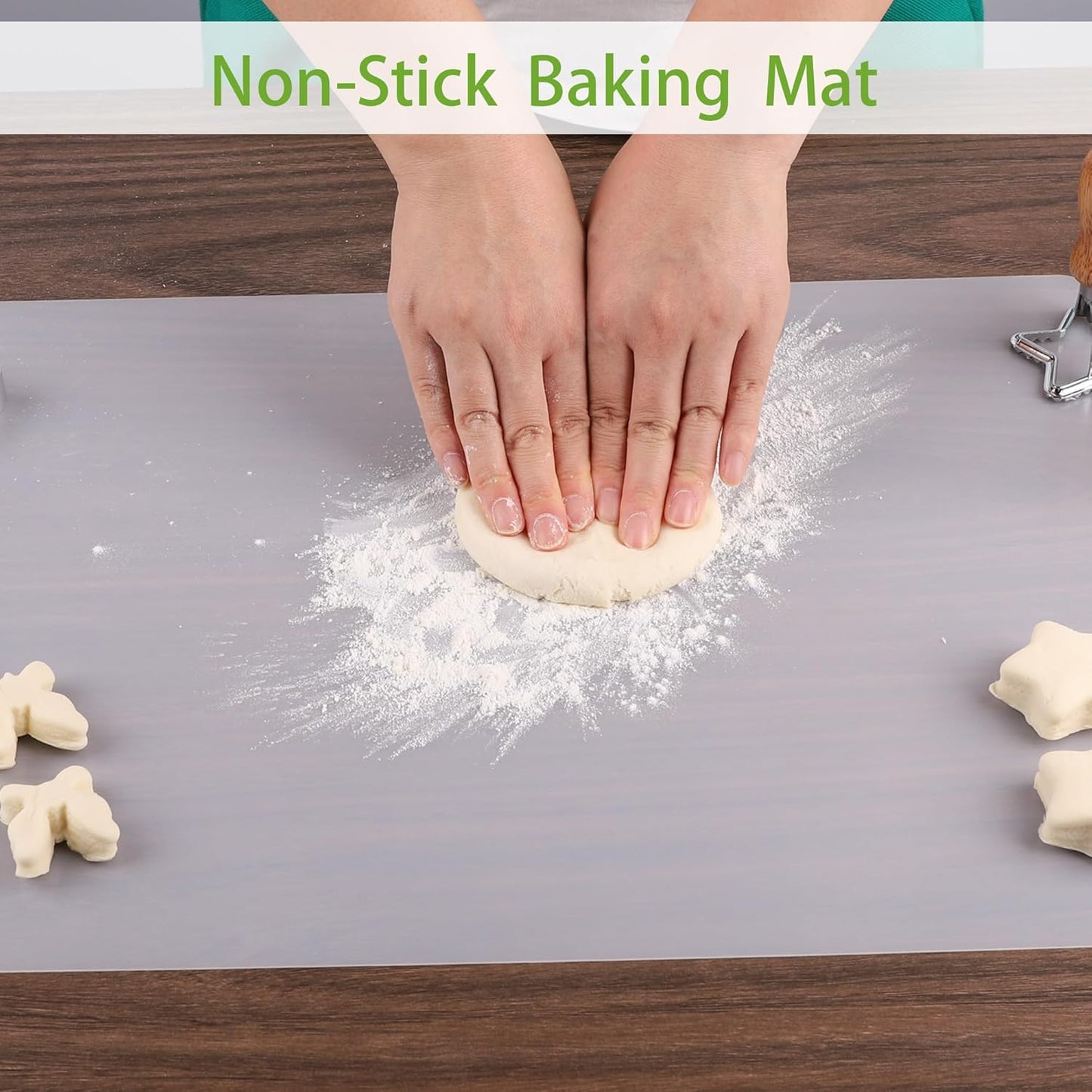 Small Silicone Mats for Kitchen Counter: 13” x 18” (1MM) Clear Non-slip Countertop Protector Liner - Non-Stick Heat Resistant Baking Mat For Pastry Translucent (2/Pack)