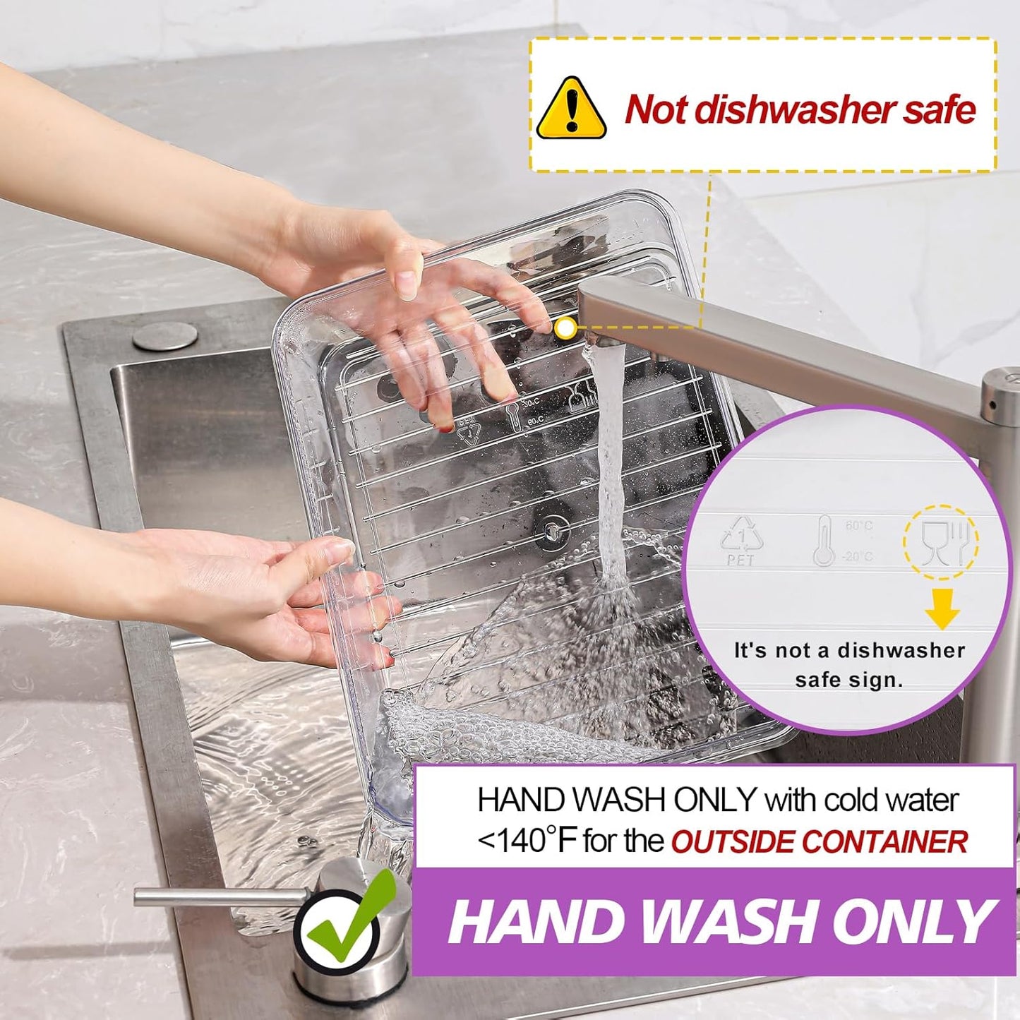 shopwithgreen Snackle Box Container, Divided Serving Tray with Lid and Handle for Party, Veggies, Fruit, Nuts, Food Tray Platter Charcuterie Snack Box Container for Entertaining, Picnic, Purple