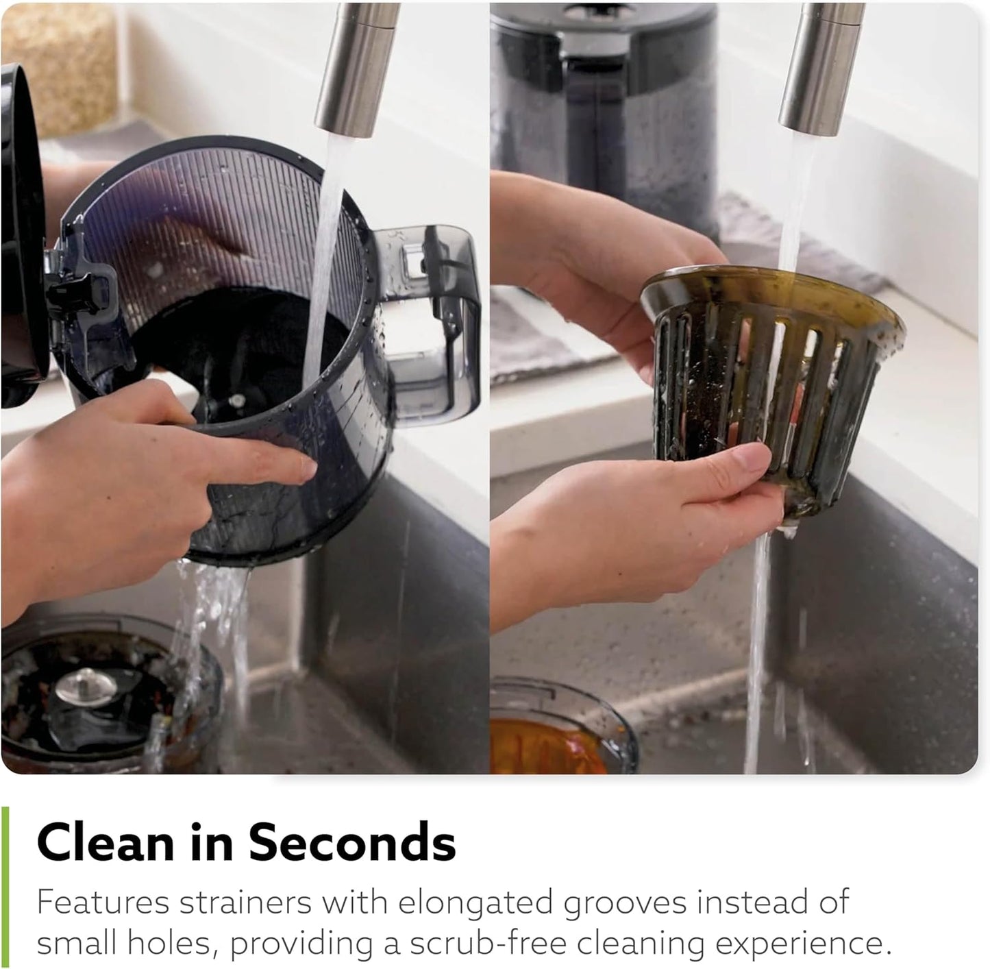 Hurom H200 Renewed Easy Clean Slow Juicer, White | Hands-Free | Hopper Fits Whole Produce | Quiet Motor | BPA Free | Easy Assembly | Cold Press Masticating Juicer